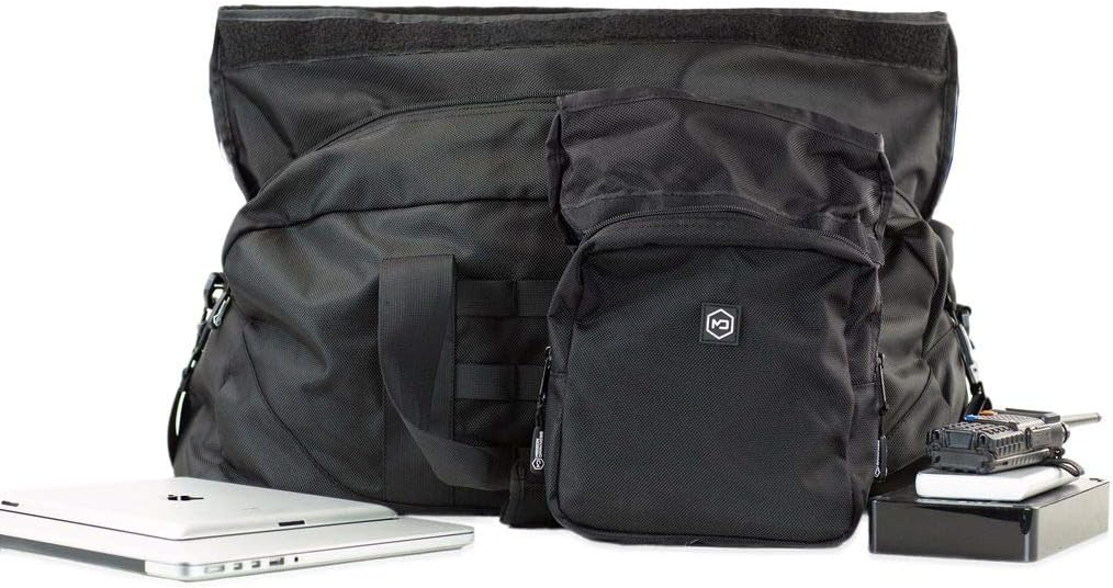  | Mission Darkness X2 Faraday Duffel Bag + Detachable MOLLE Faraday Pouch // RF Shielding for Large Electronics & Mobile Devices // Used for Law Enforcement & Military Forensics + Data Privacy | Travel Duffels