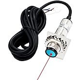 LCLCTC Sensor Laser photoelectric Switch NPN NO + NC Input(10-30VDC), 4 Wires; Detection Distance 8-50cm; HG18-D50N3, 12V; 24V Normally Open and Normally Closed Photoelectric Beam Sensor (NPN, NO+NC)