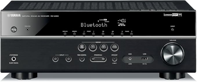 Yamaha RX-V483 115 W 5.1 Channel Network AV Receiver Amplifier with Bluetooth, Wi-Fi, 4K, Dolby Digital, HDCP 2.2