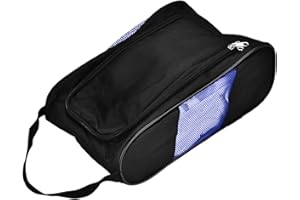 Golf Shoes Bag, Portable v Travel Shoe Bags Gym Sport Sack Organizer with Outside Ventilation Pocket for Socks, Tees