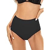 Annbon Slimming Artifact High Waisted Bikini Bottom Tummy Control Full Coverage Bikini Bottom Swimsuit Bottoms for Women