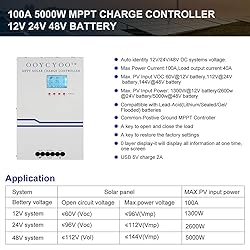 100 Amp MPPT Charge Controller MPPT 12V 24V 36V 48V