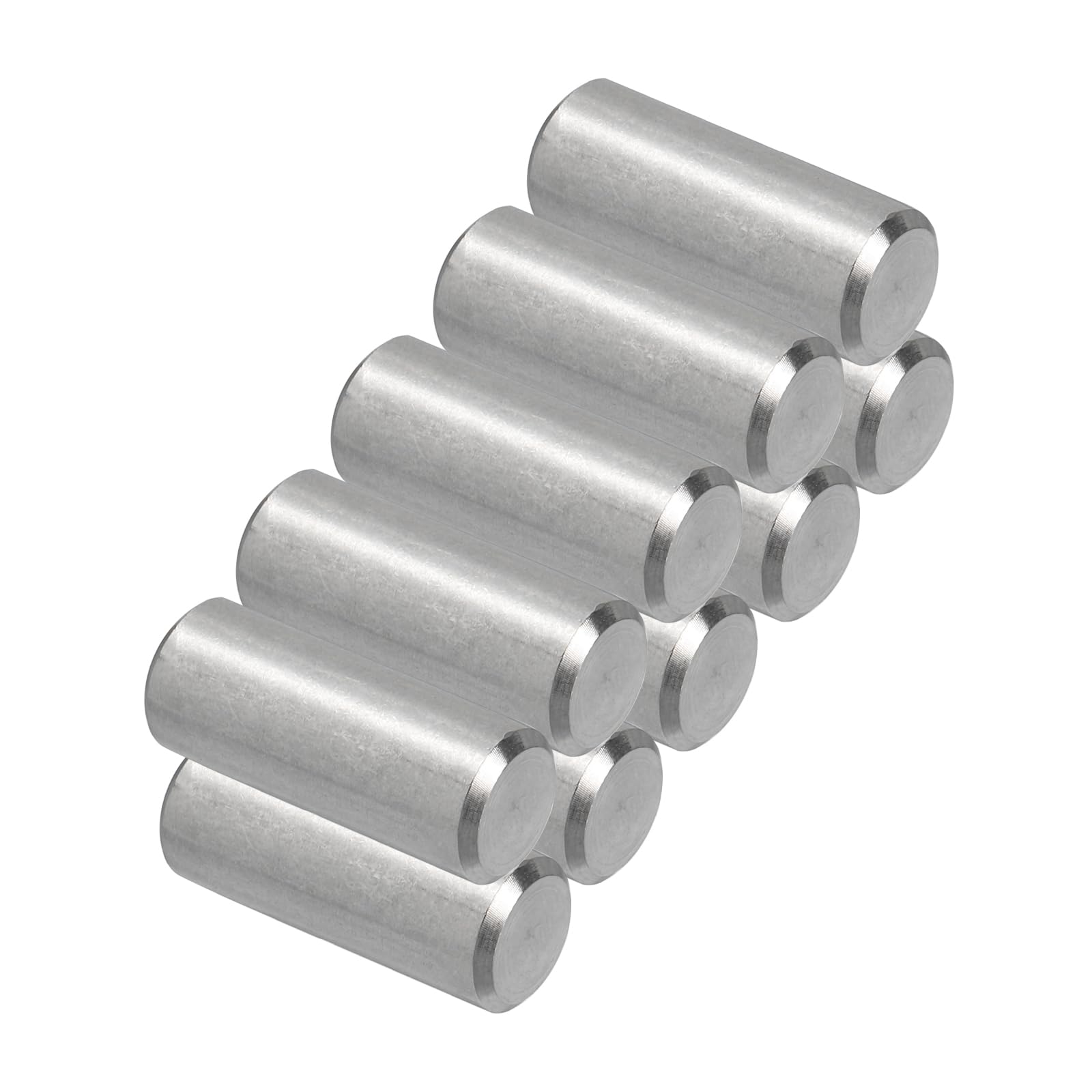 PATIKIL 304 Stainless Steel Dowel Pins 10 x 25 mm, 10 Pack Metal Dowel Pins Shelf Pegs Support Shelves Bunk Bed Fasten Elements Hardware for Furniture Fixing Component Position