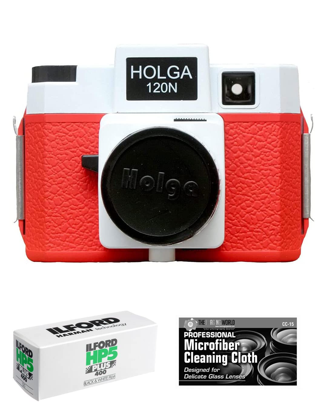 Holga 120N Medium Format Film Camera (Black) with Ilford HP5 120