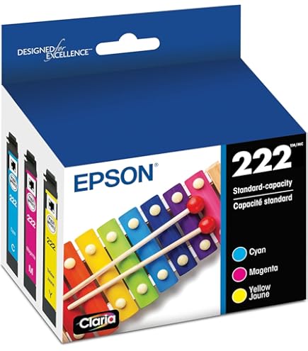 Amazon.com: EPSON 222 Claria Ink High Capacity Black & Standard