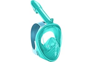 Kids Snorkel Mask Full Face, Snorkeling Gear with Safe Smooth-Breathing System Anti-Fog Leakproof, Wide View Diving Mask Snor