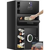 5.6 Cuft Drop Safe Box for Business, Money Safe with Quick Place Drop Slot | Digital Keypad, Spare Key, Anti-theft Alarm, Fireproof Bag, Heavy-duty Cash Depository Safe for Commercial Retail Office Home