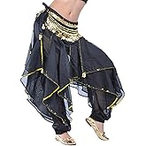BellyLady Belly Dance Harem Pants Tribal Baggy Arabic Halloween Pants Size M