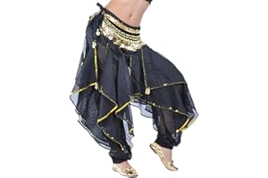 BellyLady Belly Dance Harem Pants Tribal Baggy Arabic Halloween Pants Size M