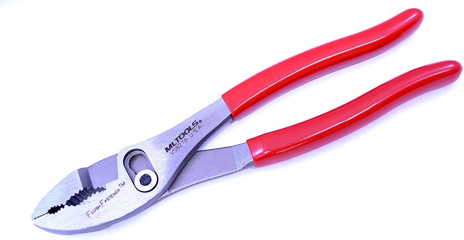 MLTOOLS 8 inch Combination Slip Joint Pliers | Flush Fastener Combination Slip Joint Pliers | Made in USA |VS8278