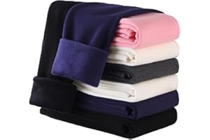 StyleSavvy Girls Winter Leggings Thick Cotton Fleece Lined Girls Pants Warm Stretchy Thermal Tights Pants for 4-12Y