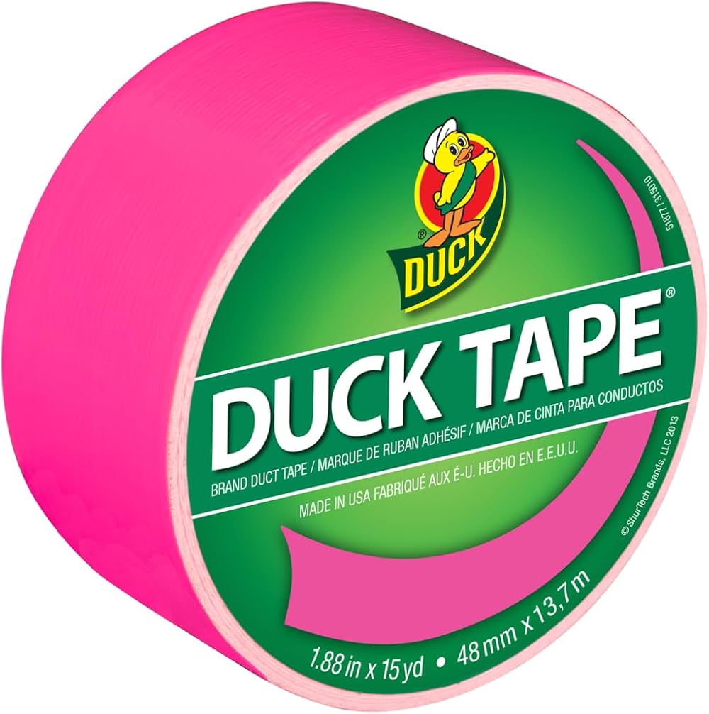 Duck Tape Solid Colours Neon Pink 48mm x 13.7m Duck Brand Repair Craft