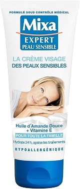 Mixa Expert Sensitive Face Cream Almond Oil Vitamin E 24hr Hydration 100ml view 1