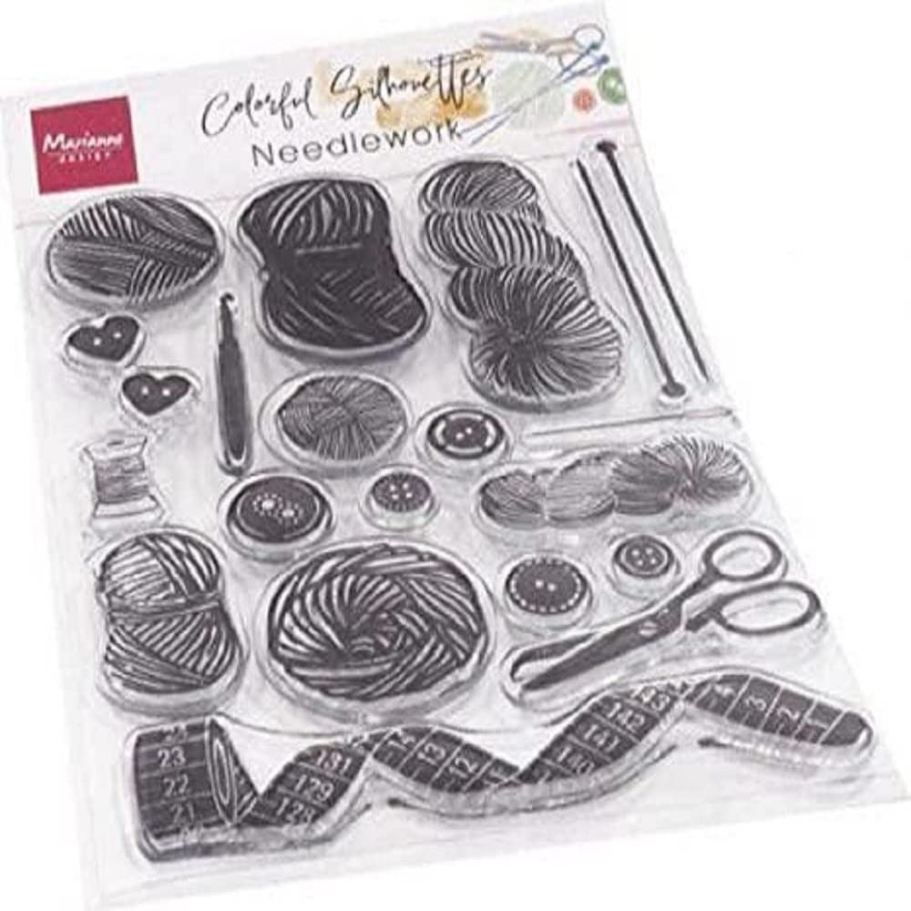 Marianne Design Transparent Stamps Colorful Silhouettes Needlework Stamps for DIY Stamping and Sealed Plastic One Size