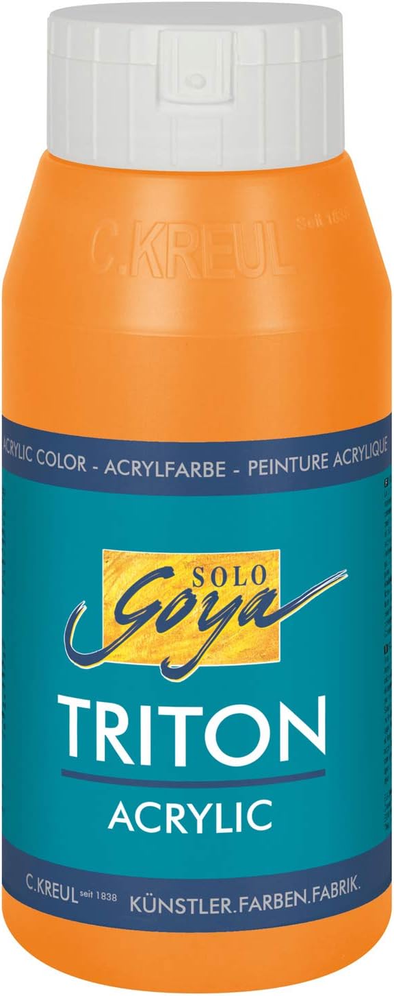 KREUL Solo Goya Triton acrylic basic Fluoreszierendem Orange, Fluorescent Orange, 750 ml (Pack of 1)