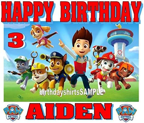 New Paw Patrol Personalized Birthday T-Shirt Party Favor