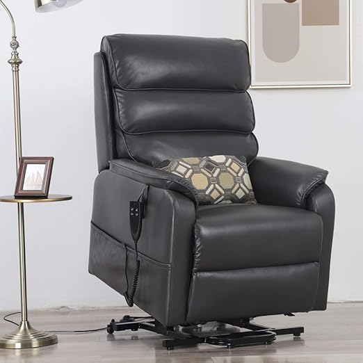 Amazon Com Irene House Dual Motor Lift Chair Recliners For Elderly Infinite Position Lay Flat Recliner Up To 300 Lbs Soft Breath Leather Electric Power Lift Recliner Chair Sofa With Side Pocket Grey
