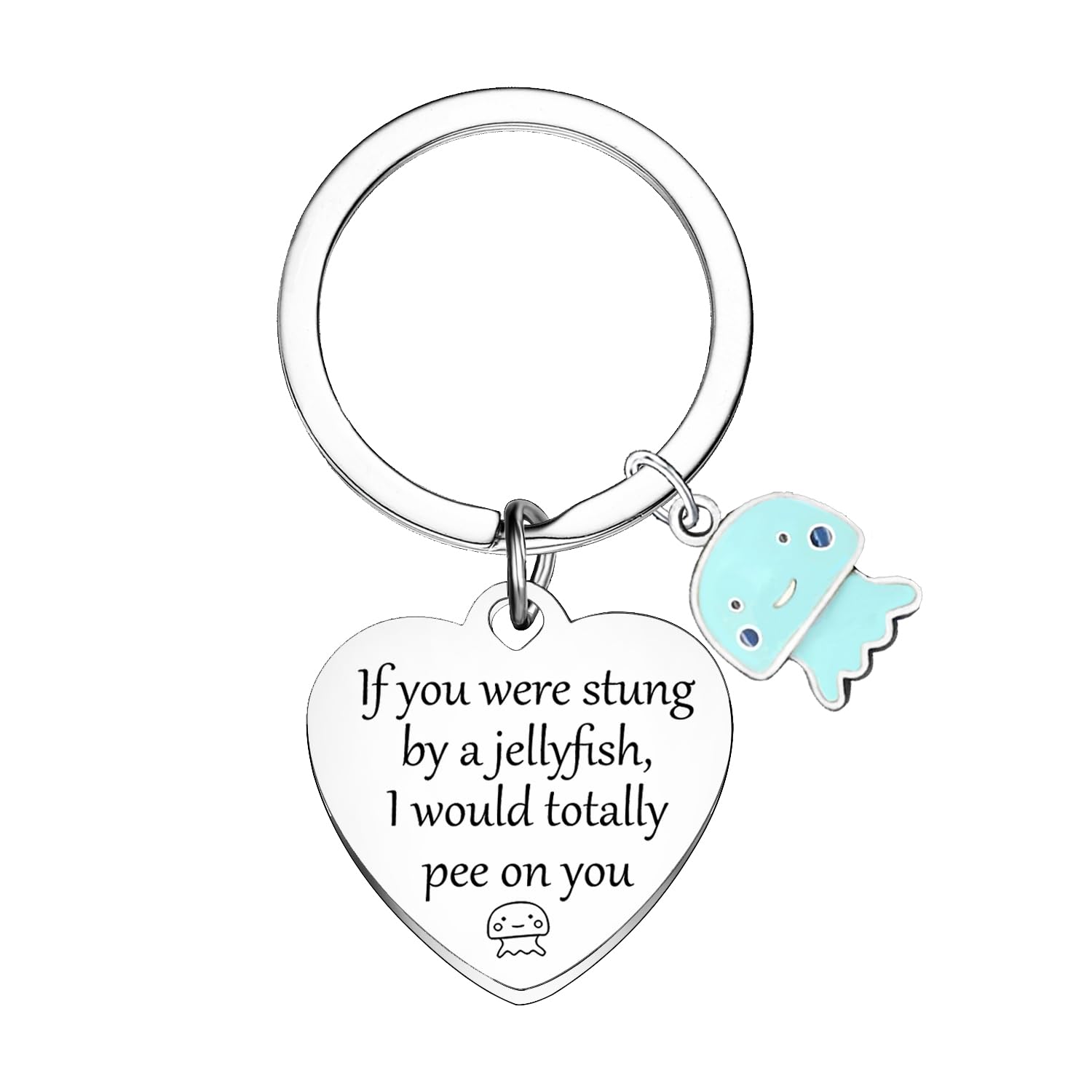 Funny Friend Gifts for Women Men Cute Jellyfish Keyring for Best Friends Keyring Funny Friendship Gifts for Friend Besties Sister Coworker Christmas Birthday Presents for Best Friends Jewelry