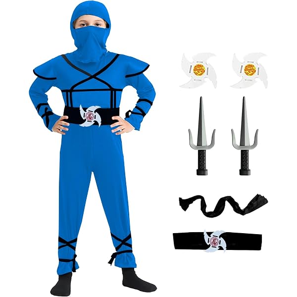 Amazon.com: Morph Deluxe Boys Ninja Costume With Ninjas Toy