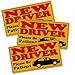 Zone Tech New Driver Please Be Patient Automotive Car Vinyl Magnet REFLECTIVE Set of 3