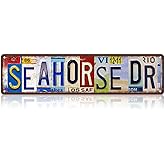 Vintage Wall Decor Seahorse Dr Street Sign Metal Tin Signs for Bar Home Man Cave Cafe 16 x 4 Inches