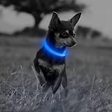 YFbrite Light Up Dog Collar Rechargeable LED Adjustable Blue XS view 9