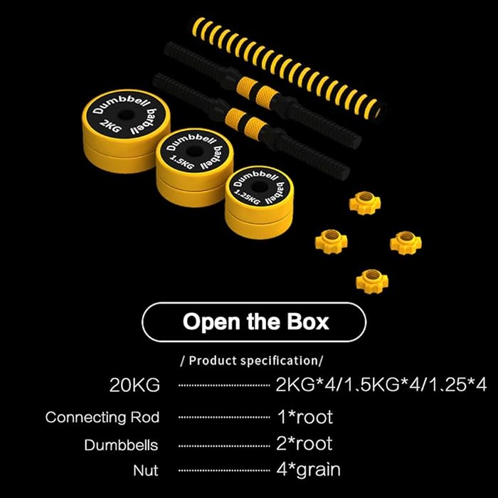 Image 6 - DDFE Adjustable Dumbbell Barbell Lifting Set 40.4lb New Dumbbell Barbell Set for Men,Women,Beginners,Home with Four 4lb. Four 2.8lb.Four 3.3lb.Weights, 2 Dumbbell Bars,1 Barbell Connecting Rod