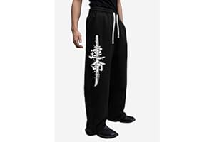 Mens Sweatpants with Pockets & Drawstring - Wide Leg Lounge Sweat Pants for Running Track Yoga Joggers