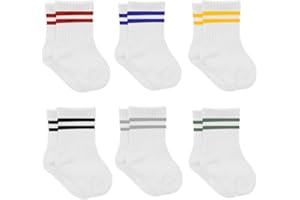 bistyle Baby Grip Ankle Socks 6 Pairs | Newborn Infant Toddlers Socks Organic Cotton | Kids Boys Girls Ankle