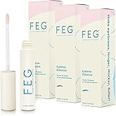 FEG Eyebrow Enhancer Growth Serum for Thicker Brows | Natural Brow Enhancing Serum for Growing and Thickening Eyebrows | Stimulates Natural Growth | 3-Pack of 3ml Tubes