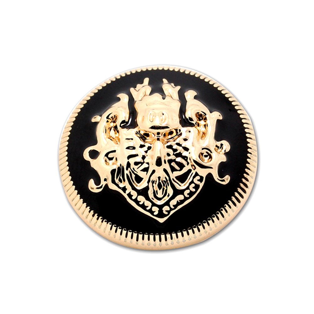 Metal Buttons Gold Black Shank Buttons Coat Sweater DIY Double Lions Sewing Butons Pack of 10