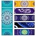 Non Slip Yoga Mat Towel - Microfiber for Hot Yoga Printed Mat Towel with grip Corner Pockets Lightweight Sweat Absorbent Pilates Fitness Bath Beach Sports Outdoor Travel Thin Mats 72” x 24”/26”