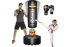 FEIKUQI Punching Bag for Adults, Boxing Bag with Stand 70''-205lbs Freestanding Punching Bag for Adult Youth Kids - Men Women Stand Kickboxing Bag for Home Office Gym