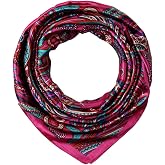 corciova 35 x 35 Satin Square Scarf for Women, Silk-Feel Hair Wrap, Large Bandana, Neck Wrap, Headscarf &amp; Fashion Accessory