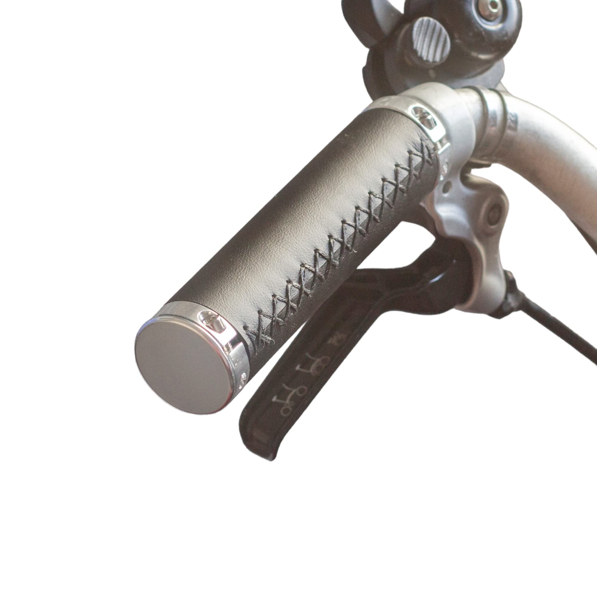 Eco Leather Grips M/H/S type Handlebar for BROMPTON Black