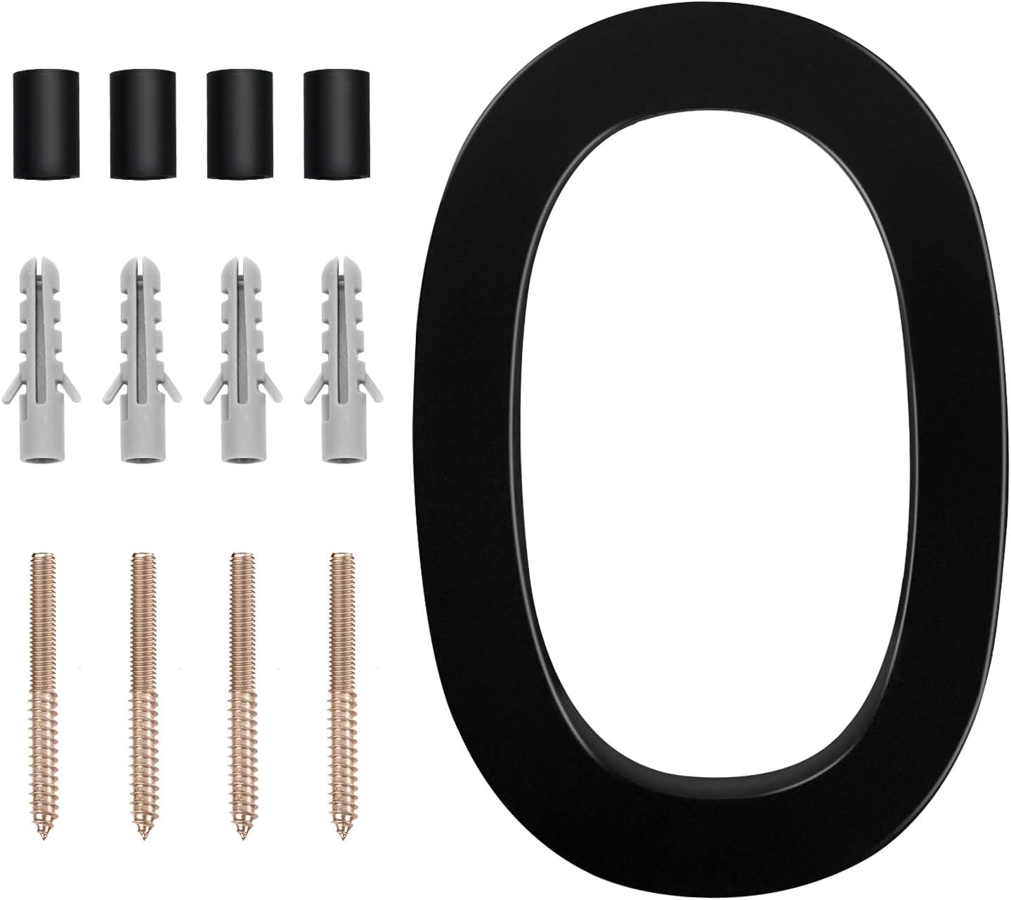 Address Signs - 5 inch Floating House Number, Modern House Numbers, for Outdoor Mailbox Yard Home Wall DoorGarage Gate with Nail Kit, Coated Black, 911 Visibility Signage (0)