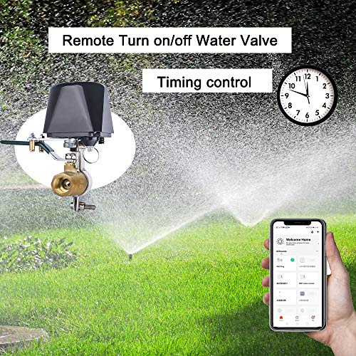Haozee WiFi Smart Water Valve Shutoff Tuya App Smart Home Automation Control Valve for Gas Work with Alexa Google Assistant IFTTT