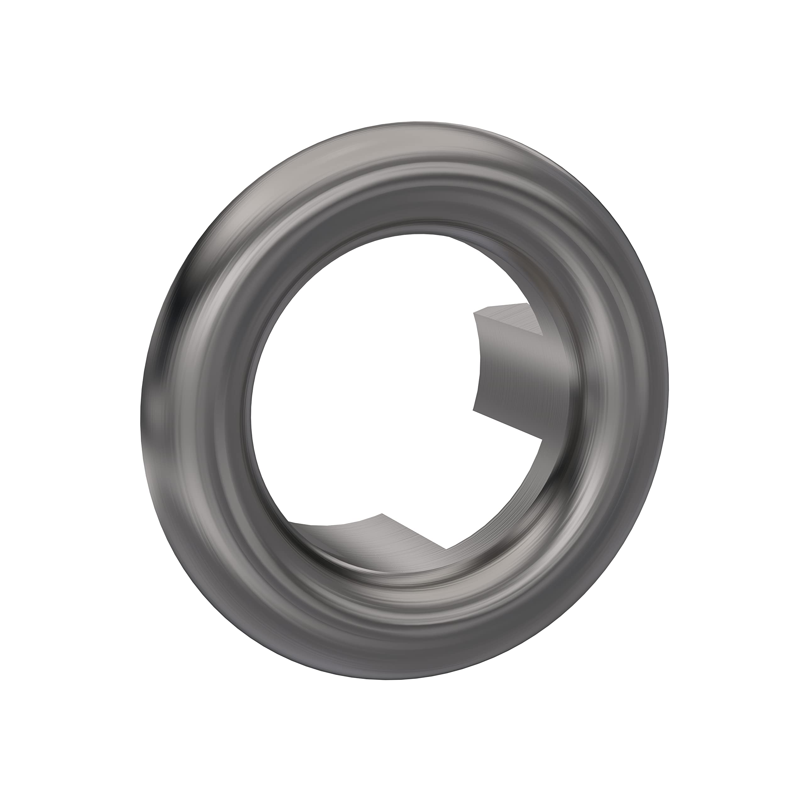 nuie OVFL07 Modern Bathroom Round Overflow Cover, 30mm x 30mm, Brushed Pewter