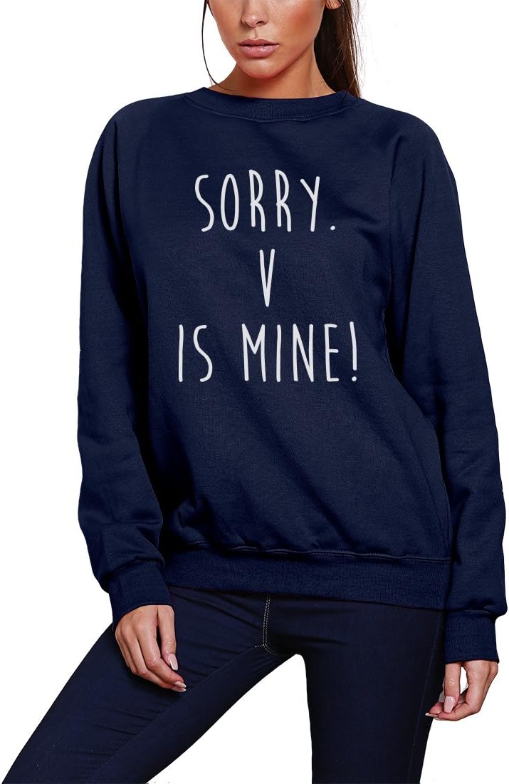 Sorry V is Mine - Youth & Womens Sweatshirt - Kpop Big Bang Shinee Bangtan Boys exo - L Navy