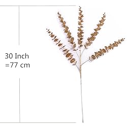 CATTREE Artificial Eucalyptus, Plastic Gold Plants