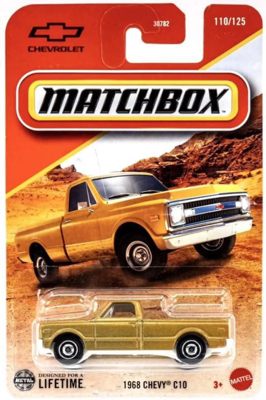 Matchbox 1968 Chevy C10 [Gold] 110/125, 1:64 Scale Diecast Vehicle