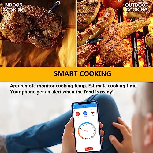 Smart Wireless Meat Thermometer, APP Bluetooth 360FT Wireless Range