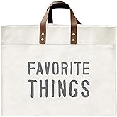 Santa Barbara Design Studio Tote Bag For Women Canvas Shoulder Bag with Genuine Leather Handles,