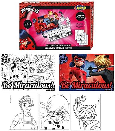 Lady Bug Miraculous Jigsaw Puzzle 24 Pieces 2 in 1, 41 x 28 cm (Factory 401506)