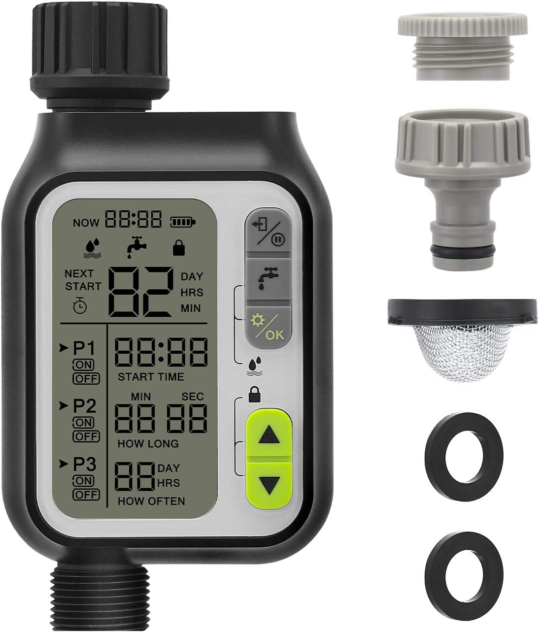 TREKOO Watering Timer Programmable Digital Hose Timer Faucet Timers Irrigation Tool for Garden Lawn Sprinklers: Home & Kitchen