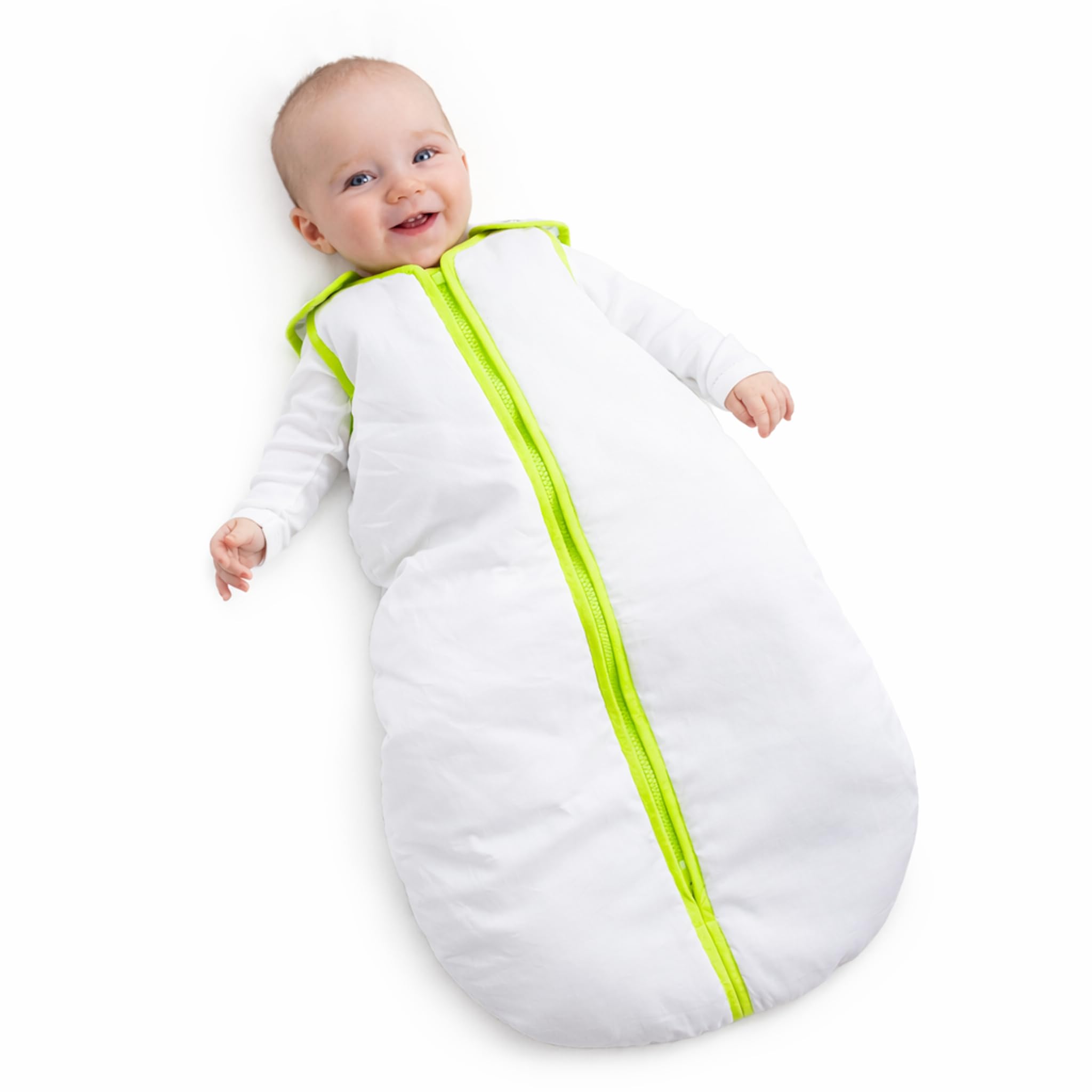 Baby Deedee Sleep Nest Original - Baby Sleep Sack 2.5 TOG 18-36 Months, Winter Sleeping Bag with Soft Cotton & Patented Shoulder Snaps, Wearable Blanket for Boy Girl Infant Toddler, White Image