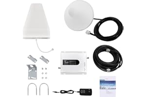 YINZINR Cell Phone Signal Booster for Home, Up to 3200 Sq Ft, Cell Phone SignalAmplifer Booster Signal Repeater Kit, GSM DCSWCDMA 900/1800/2100MHz Band 2G/3G/4G Boost