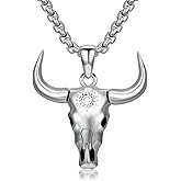 Lattd Bull Necklace 925 Sterling Silver Bull Head Pendant Western Necklace Animal Jewelry Gifts for Men