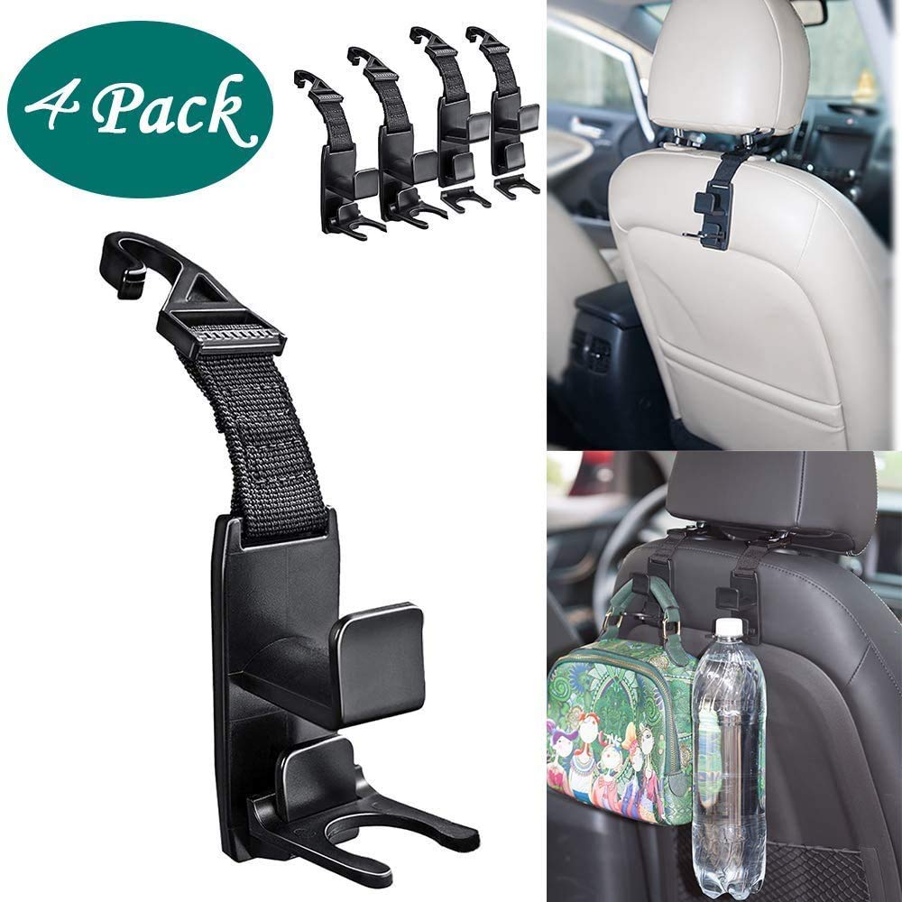 Headrest Hooks For Car Purse Hanger Headrest Hook Holder For Car Seat Organizer Behind Over The Seat Car Hooks Hang Purse Or Grocery Bags 4pack Buy Online In Aruba At Aruba Desertcart Com Productid
