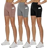 3 Pack High Waisted Biker Shorts for Women – 3"/ 5"/ 8" Black Workout Yoga Compression Novelty Shorts for Running